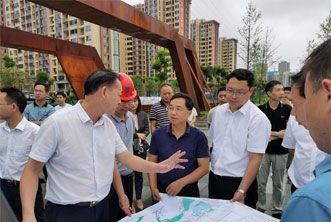 陽明湖動態(tài)║省住建廳領導來鼎城參觀視察陽明湖水系綜合治理（一期）項目